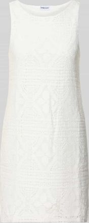 Pieces K&ouml;rpernahes Freizeitkleid aus Baumwoll-Mix Modell BONNIE in Weiss, Gr&ouml;&szlig;e XL
