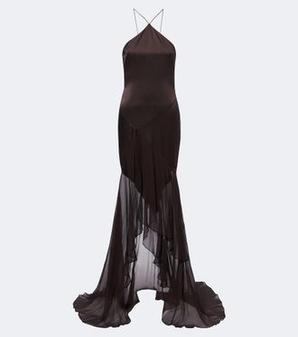 Alex Perry Halterneck silk gown