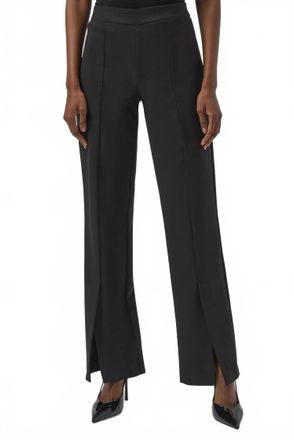 Joseph Ribkoff Split Front Twill Pull On Straight Pants In Black