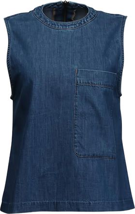 TWP Top denim Mikala - Blu