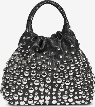 Jerome Dreyfuss Handgefertigte Nieten-Lederhandtasche Gordi S