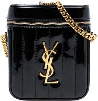 Saint Laurent Pre-owned Cross Body Bags, female, Black, Size: ONE SIZE Pre-owned Leather Pouch