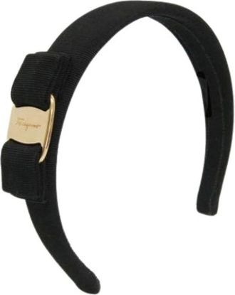 Ferragamo Pre-owned Accessories, female, Black, Size: ONE SIZE Pre-owned Vara Alice band