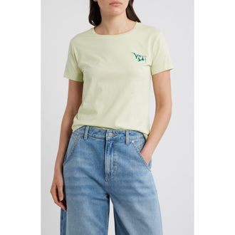 Boss Orange by Hugo Boss Elove Embroidered Short Sleeve Cotton T-Shirt in Cucumber at Nordstrom, Size X-Small