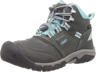 Keen Little Kids Ridge Flex Mid Waterproof Hiking Boot, Grey/Blue Tint, 7 UK