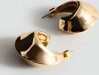 Mango Orecchini luna volume oro - Donna - Taglia unica - MANGO