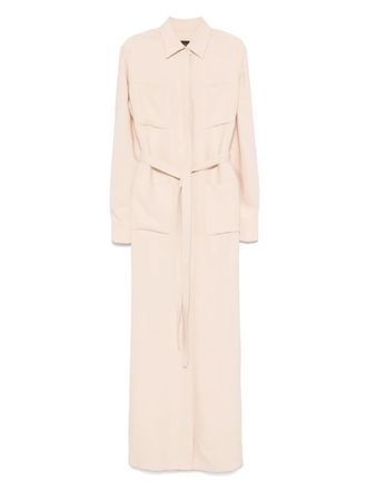 Brioni silk belted dress - Neutrals
