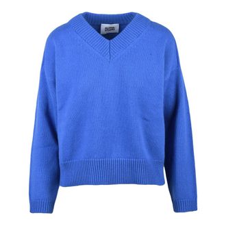 Alpha Studio Pullover met V-hals - Dames - V-hals truien - Blauw - S - Wol - Truien & Vesten