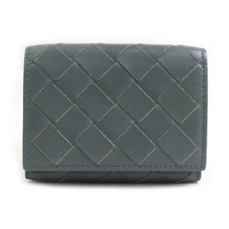 Bottega Veneta Gray Leather Wallet (Tri-Fold) (Pre-Owned)