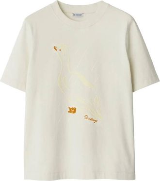 Burberry Duck Graphic Print Cotton T Shirt, Size XX-Small