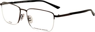 Porsche Design Mens 56mm Brown Black Opticals
