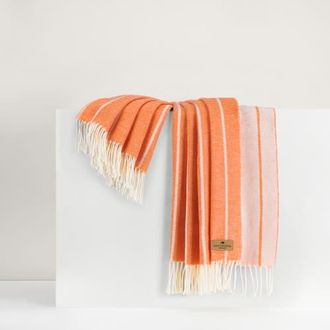 Lands Downunder Fiji Stripe Throw in Papaya at Nordstrom
