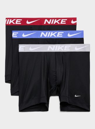 Nike Mens 5 blue/grey/red trim boxer briefs Essential Micro 3-pack