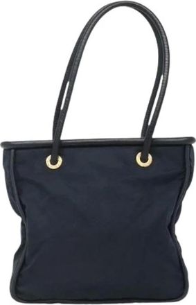 Celine Pre-owned Handbags, female, Blue, Size: ONE SIZE Pre-owned Circle logo handbag