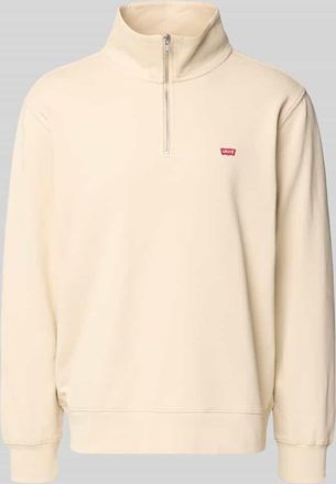 Levi's Regular Fit Troyer mit Label-Detail in Beige, Größe XXL