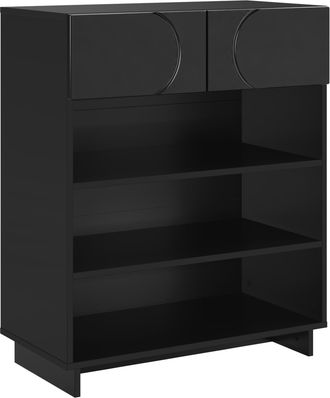 vidaXL Armario Zapatero 73 X 38 X 87,5 Cm Madera De Ingenier&iacute;a Negro Vidaxl