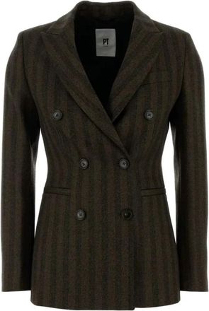 Pantaloni Torino Jacket - Dames - Blazers - Bruin - S - Leer - Jassen