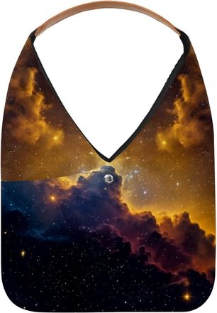 Generic Stars Nebula Reusable Lightweight Grocery Bags - Foldable Into Compact Pouch, Washable & Sturdy, Multipurpose for Shopping and Travel