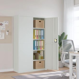 vidaXL Armario Archivador De Acero Gris Claro 105x40x180 Cm Vidaxl