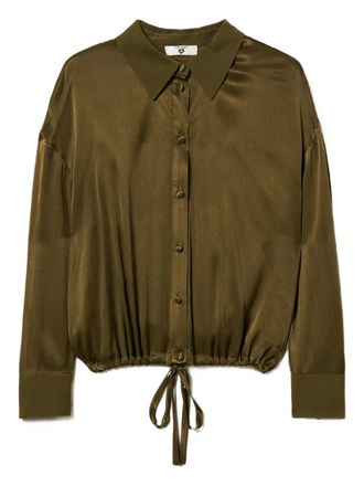 Twin-Set drawstring shirt - women - Viscose - L - Green
