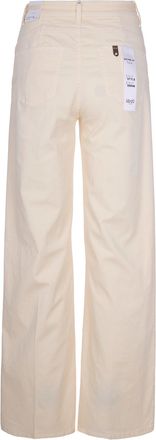 Liu Jo Womens Flare Jeans With Belt Light Cream Cotton