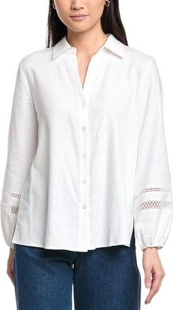 Jones New York Linen-Blend Y-Neck Tunic