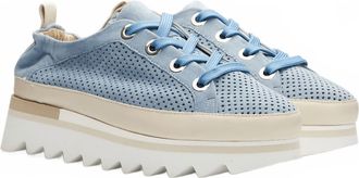 Softwaves Womens Bliss Perforated Tie Sneakers In Jeans