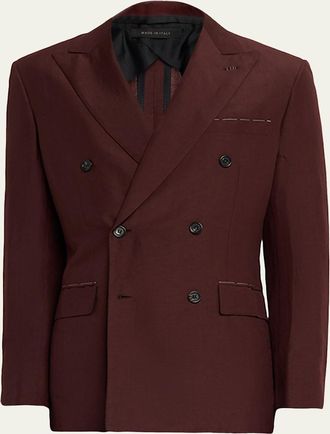 Brioni Mens Wool Peak Lapel Two-Piece Suit