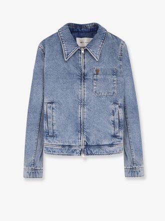Ami Denim jacket with iconic logo on the front - AMI PARIS - gender_Man