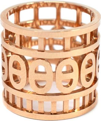 Herm&egrave;s 18kt Rose Gold Chaine dancre Divine ring, large model
