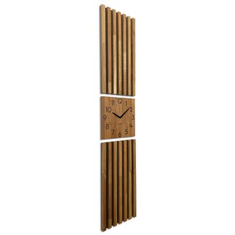 OEM Reloj De Pared De Roble Con Listones, 155 X 30 Cm