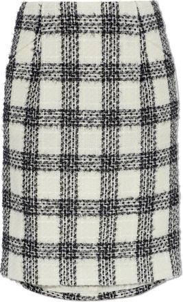 VETEMENTS Asymmetrische Tweed Rok - Dames - Korte rokken - Beige - M - Tweed - Rokken