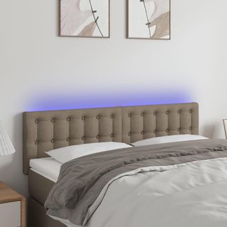 vidaXL Cabecero Con Led De Tela Gris Taupe 144x5x78/88 Cm Vidaxl