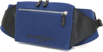 Balenciaga Neo Lift Blue Canvas Clutch Bag (Pre-Owned)
