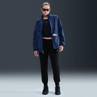 Nike Womens Nike Sportswear Phoenix Fleece Mid-Rise Sweatpants in Black | FZ7626-010