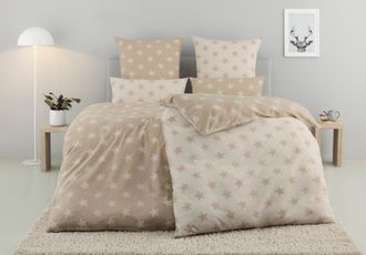 My Home Wendebettwäsche »STELLA« 2 tlg. Bettwäsche mit Sternen, Weihnachten, Winter