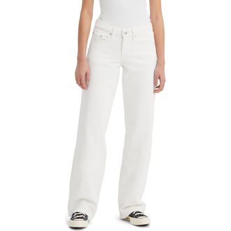 Levi's Low Loose Wide Leg Jeans in White Squared at Nordstrom Rack, Size 24 X 32