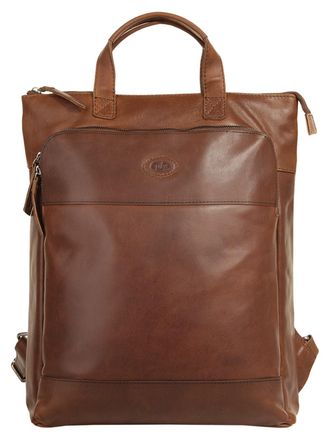 Pik&eacute; Laptoprucksack PIK&Eacute;, Damen, Gr. B/H/T: 38cm x 30cm x 9cm, onesize, braun, Leder, Rindsleder, unifarben, Rucks&auml;cke Laptoprucksack, echt Leder