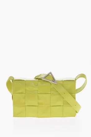 Bottega Veneta Borsa a Tracolla MEDIUM CASSETTE in Pelle Intrecciata a Tinta Unita Bottega Veneta