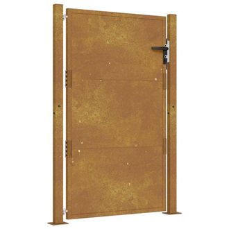 Berkfield Home Garden Gate 105x130 cm Corten Steel in Brown