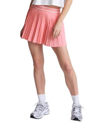 Beyond Yoga If You Pleats Tipped Elastic Mini Skirt In Pink Play