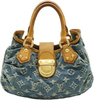 Louis Vuitton Pre-owned Handbags, female, Blue, Size: ONE SIZE Pre-owned Vintage Monogram Denim Handbag