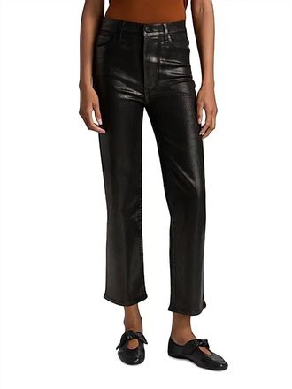 Frame Denim Le Sleek Straight Faux Leather Pants In Black