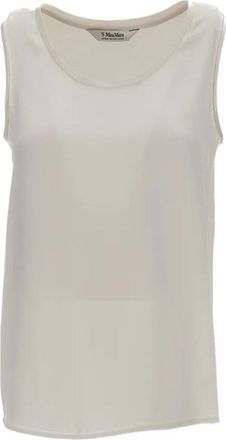 Max Mara Smmestri 271 Girocollo Senza Maniche - Dames - Tops zonder mouwen - Beige - 3XS - Tops