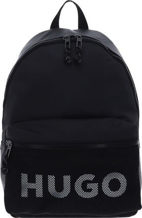 HUGO BOSS Hugo Mens Hans Mesh Logo Backpack, Black Currant