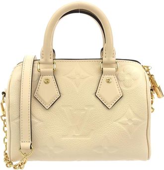 Louis Vuitton Beige Leather Boston Bag (Pre-Owned)