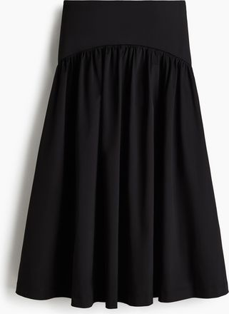 H&M Ausgestellter Jupe - Schwarz