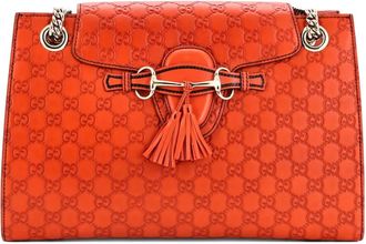 Gucci Emily Chain Flap Guccissima Leather Large shoulder bag - Oranje