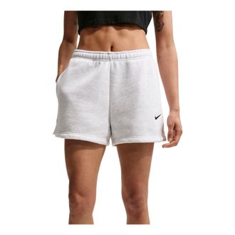 Nike (WMNS) Nike Studio Fleece Medium Mid-Rise Shorts Birch Heather Black IR8313-051