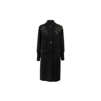 Ermanno Scervino Dames, Mantels, Zwart, Maat: XS